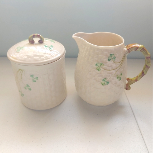 Belleek Dining Belleek Irish China Sugar And Creamer Set Poshmark